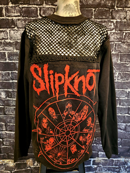 Womens reworked Slipknot mesh sweatshirt-size M/L