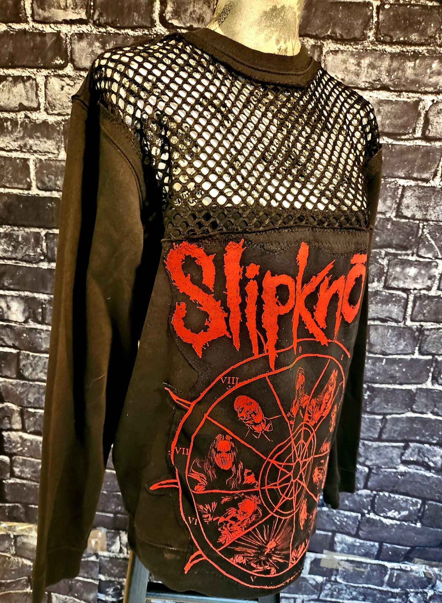 Womens reworked Slipknot mesh sweatshirt-size M/L