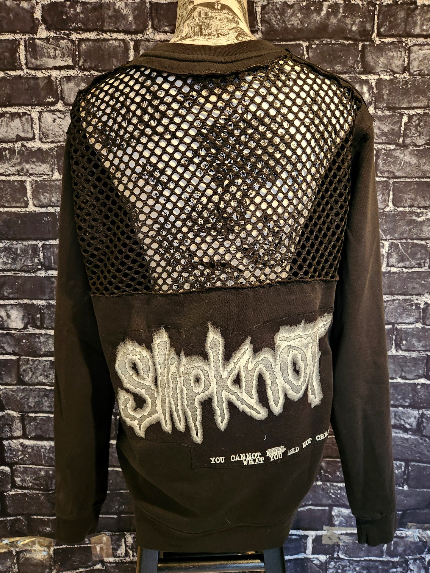 Womens reworked Slipknot mesh sweatshirt-size M/L