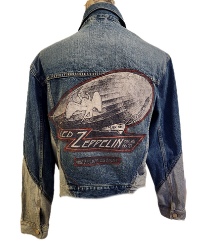 Womens two tone denim ROCK jacket- size Large