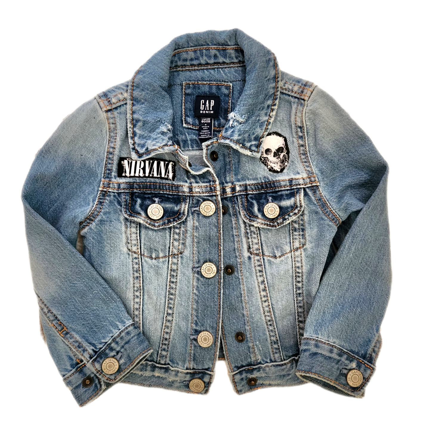 Toddler denim rock /Grunge jacket- size 2T