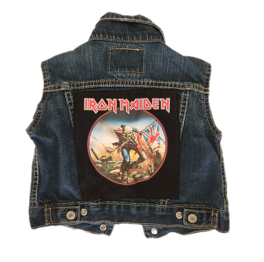 Baby denim Metal Rock vest- size 18-24 months