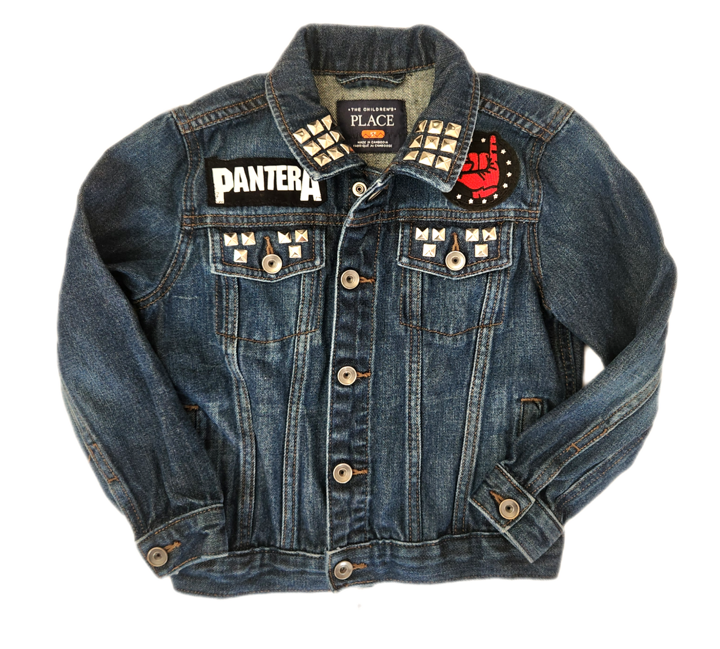 Kids denim Metal Rock jacket- size 5 years