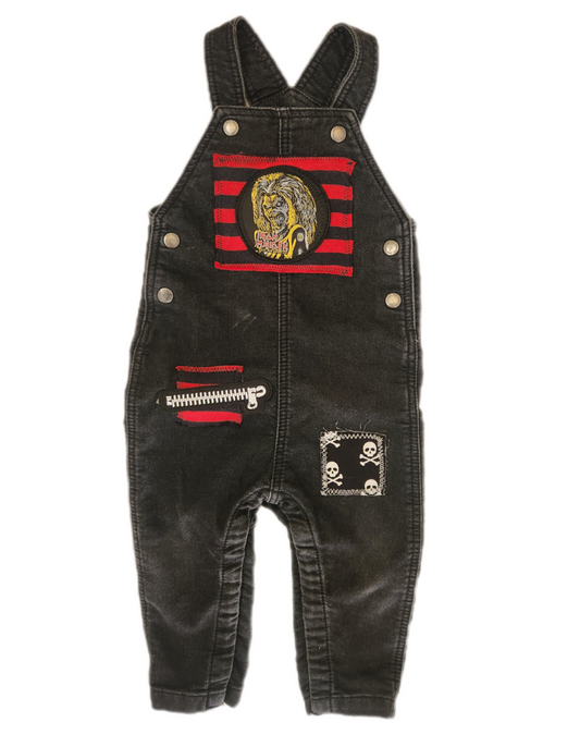 Baby denim Metal Rock Overalls- size 18-24 months