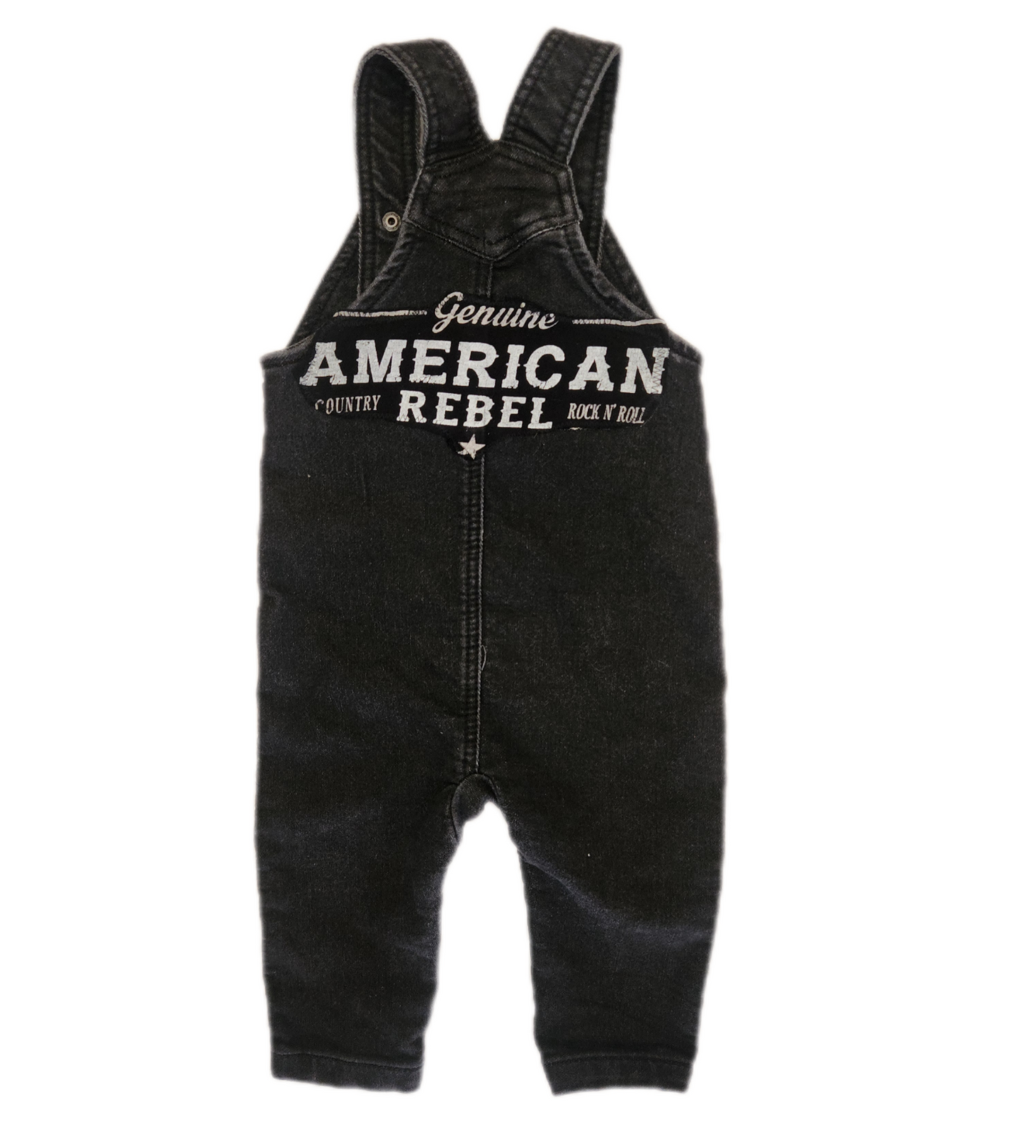 Baby denim ROCK overalls- size 12-18 months