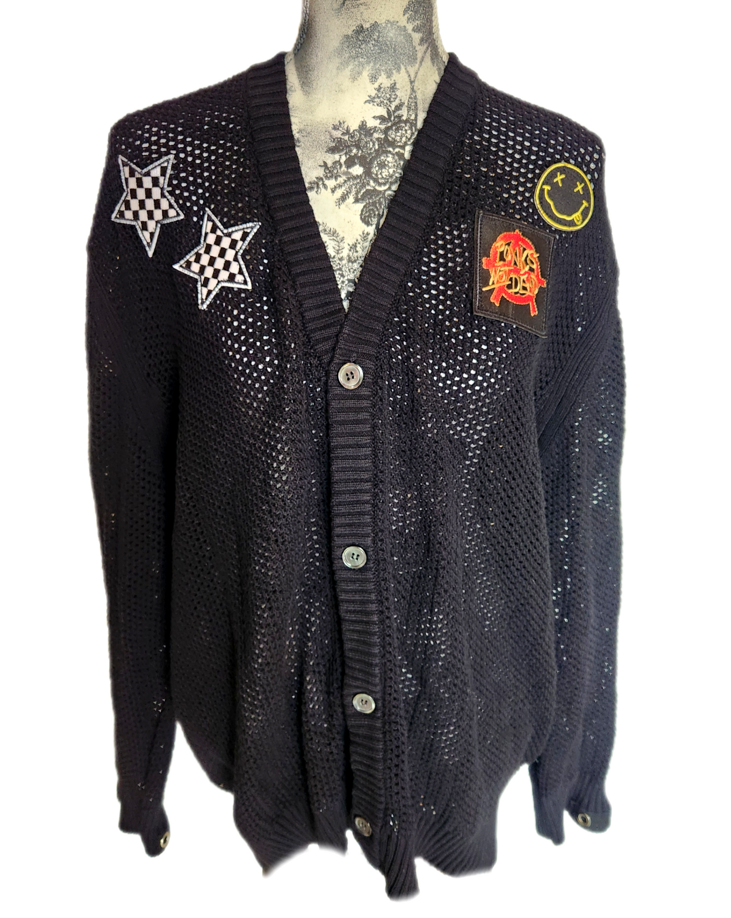 Womens Grunelge Rock mesh style cardigan- size XL