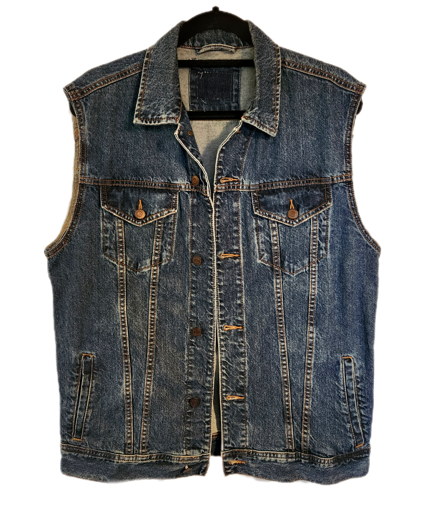 Mens Plain denim vest- size Medium