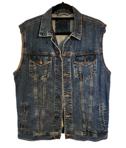 Mens Plain denim vest- size Medium