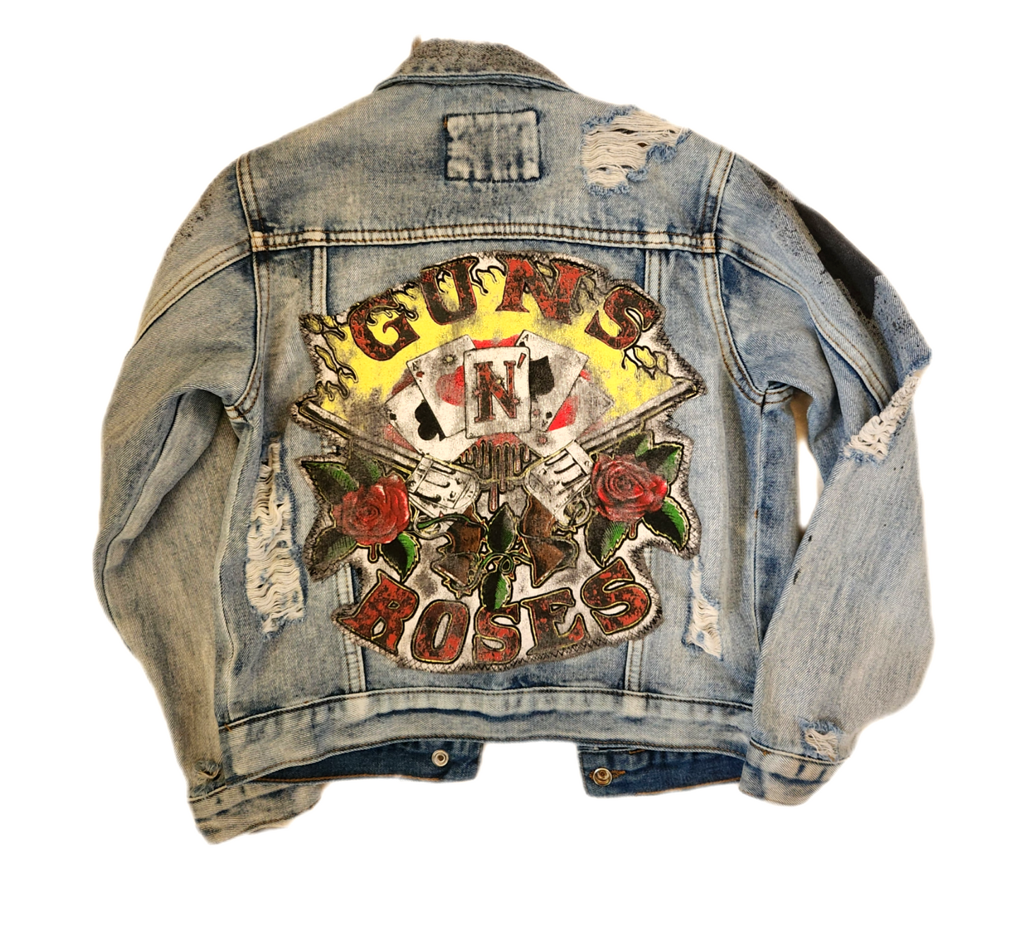 KIDS reworked denim Rock n roll jacket- size 6/7 years