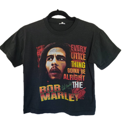 Womens Vintage Bob Marley cropped tshirt- size Small