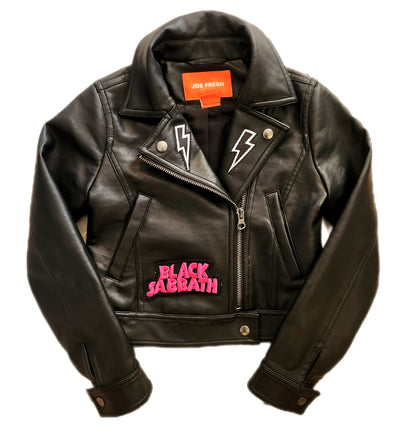 Girls faux leather Rock/ Metal jacket- size 6 years