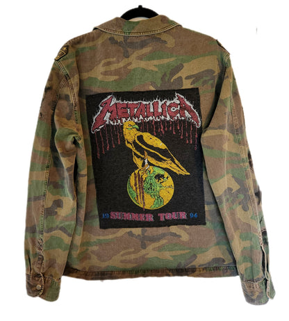 Mens Camo METAL rock jacket- size Large