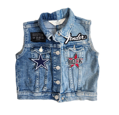 Toddler denim ROCK vest- size 4T