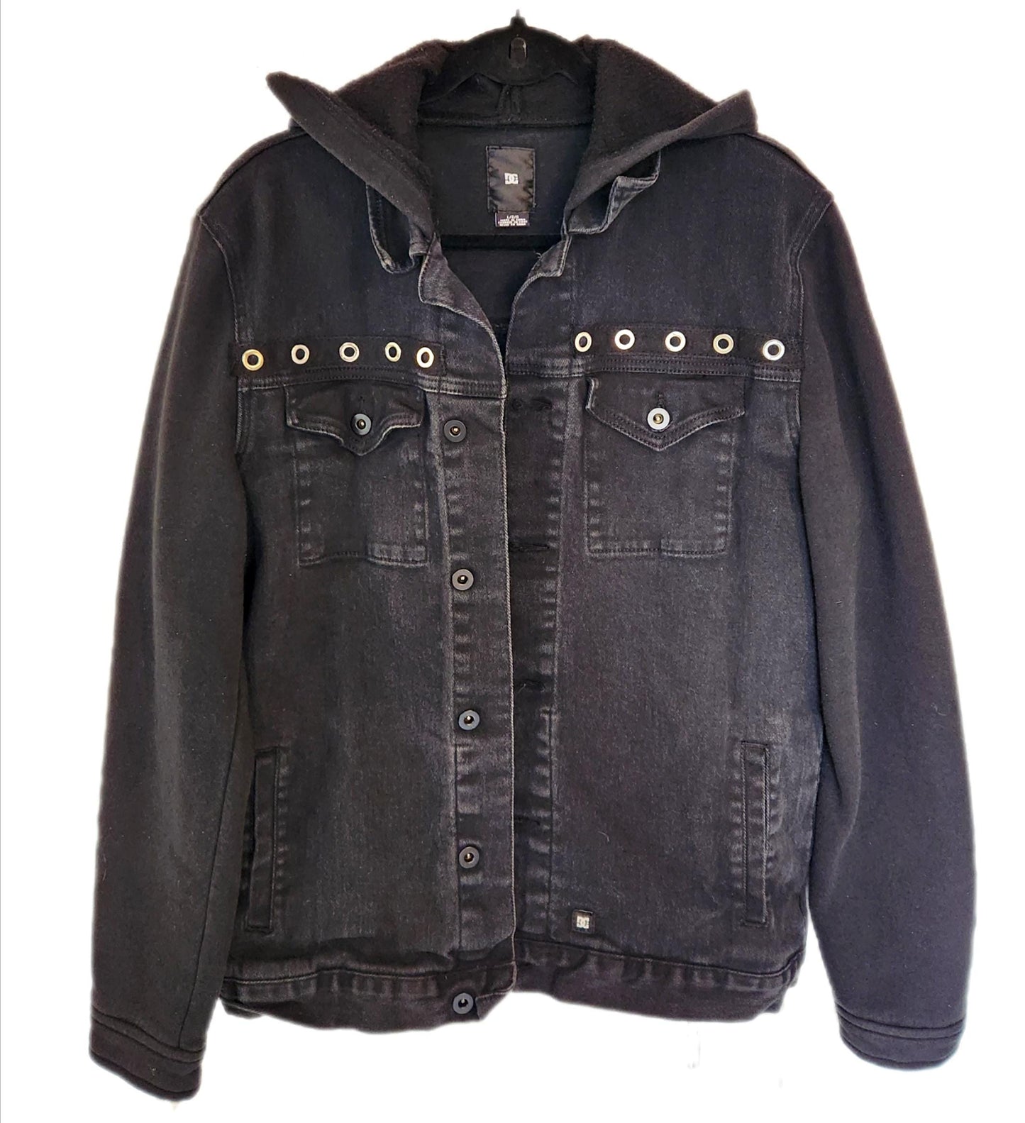 Mens black denim Metal/ Rock jacket- size S/M